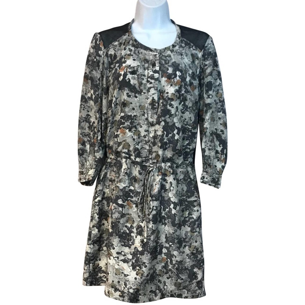 Edun Drawstring Long Sleeves Silk Dress SP